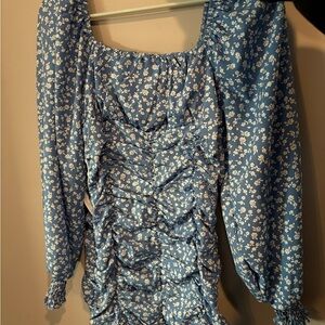 SHEIN Blue Floral Dress